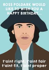 ross poldark Birthday Card 14497 created by Pixie Studio