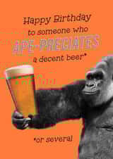 APE-PRECIATES a decent beer created by Pink wink