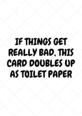lockdown toilet paper Card 39383 created by Hardly Appropriate