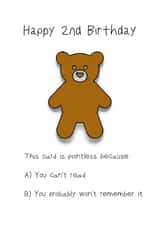 2nd 2 Birthday Card 20136 created by C+C Cards