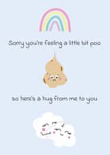 Sending Hugs, Sympathy, Thinking Of You, Friendship created by Quack Animal Art