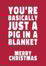 Pig in Christmas Card 16521 created by Kirsty Halliwell