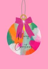 Bauble Bow Card 45887 created by Rosewood prints