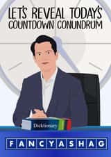 Rude Countdown Anniversary Card / Valentines Day Card - Jimmy Carr - Lets Reveal Todays Countdown Conundrum created by MintCards