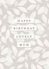 Dappled leaves birthday card for Mum created by Gooseberry Moon