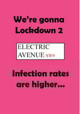 lockdown 2 electric avenue Birthday Card 45907 created by JJ Designs