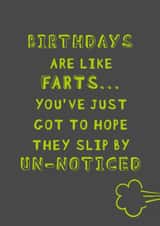FART JOKE Birthday Card 14566 created by Mr Muir