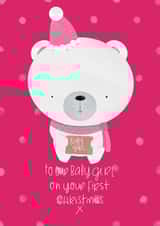 Baby girl First Christmas Christmas Card 11255 created by Bells Scambler