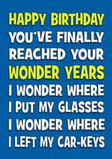 You've finally reached your wonder years created by Stephanie Scala