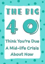 40 40th Birthday Card 19565 created by Jolly Ginger Cards