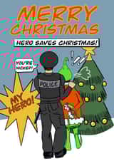 cartoon hero Christmas Card 37681 created by Rad mama designs