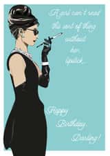 Classic Birthday Card - Audrey Hepburn - Quote created by @alessia_oliveri_design