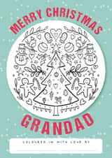 grandad cute Christmas Card 15247 created by Mad Philomena