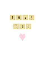 Love You Scrabble Card created by @Laura Lonsdale Designs