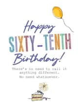 70 70th Birthday Card 12204 created by Pierre Cochon Ltd