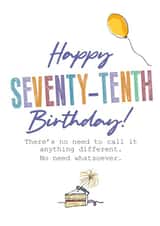 80 80th Birthday Card 12205 created by Pierre Cochon Ltd