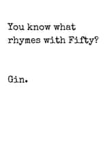 50 50th Birthday Card 16419 created by Rhymes for Reasons