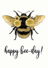 bee illustration Birthday Card 20685 created by Trudles Doodles Handmade
