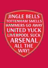 Arsenal Football Club Jingle Bells Card created by Pottsy Prints