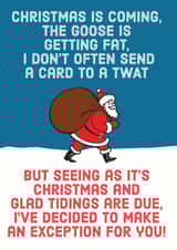 christmas is coming twat Christmas Card 9389 created by Kyleigh Orlebar