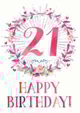 21st Happy Birthday Greeting Card created by Natalie Ryan