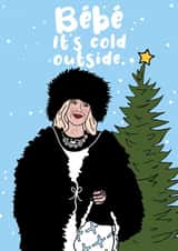 Schitts Creek Moira Rose Bebe Christmas Card created by Charles Makes