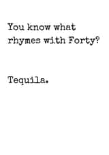 40 40th Birthday Card 16421 created by Rhymes for Reasons