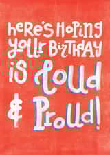 LGBT LGBTQ Birthday Card 20896 created by Feisty Letters