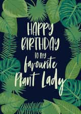 Favourite Plant Lady Birthday Card created by Sweetlove Press