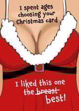 boobs tits Christmas Card 14567 created by Mr Muir