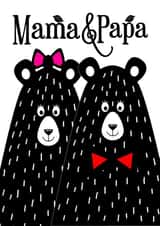 Cute Mama & Papa Bear Anniversary Card / Just Because Card created by CardandFast