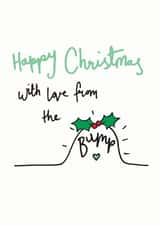 Cute Christmas Card From the Bump - For expectant parents and Grandparents created by Oops a doodle