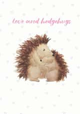 love hedgehog Just because Card 14881 created by Kathleen Illustration