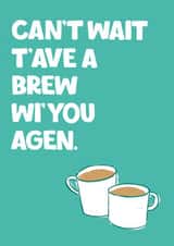 Northern friendship card, thinking of you and a brew (or two)! created by Chummy Cheese