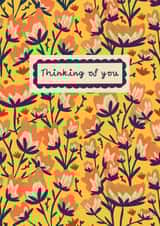 floral flowers Thinking of you Card 20870 created by Northern Bird Designs
