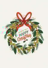 wreath wishing Christmas Card 18575 created by Rock Paper Scissors