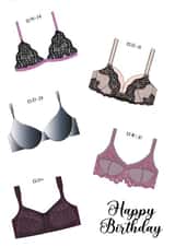Bra's through the years birthday card created by Jemma Louise UK