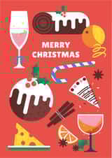 food pudding Christmas Card 20283 created by Neil Clark