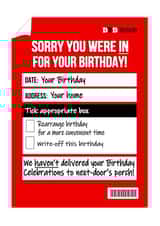 Parcel delivery - sorry you were in for your birthday! created by Stephanie Scala