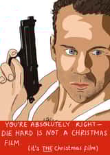 Funny - Action - Bruce Willis - Die Hard - Die Hard Is Not A Christmas Film - Christmas Film - Xmas Film - Christmas Card created by Rosie Johnson Illustrates