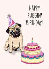 pug cute Birthday Card 20787 created by Poppy & Mabel 