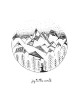 winterscape joy to the world Christmas Card 19689 created by Nelly Heather