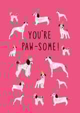 dog pawsome Thank You Card 18808 created by Aimee Smith