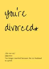 Congratulations On Your Divorce created by Faye Burtenshaw