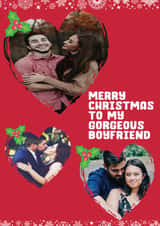 Personalised Christmas Photo Card created by Filthy Sentiments - Cute Christmas Card - Boyfriend - Hearts