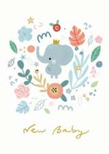 New baby Elephant New Baby Card 20875 created by Alicia Cambridge