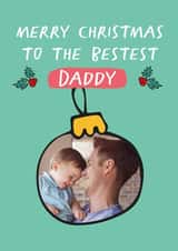 Personalised Christmas Photo Card created by Poppy Lane - Cute Christmas Card - Daddy - Bauble