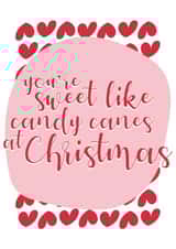 Candy Cane Heart Love & Friendship Card 41140 created by Jasmine Coster - JazziCreates