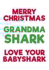 baby shark grandma Christmas Card 42990 created by PaperPiranha