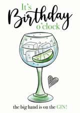 o'clock Big Birthday Card 20687 created by Trudles Doodles Handmade